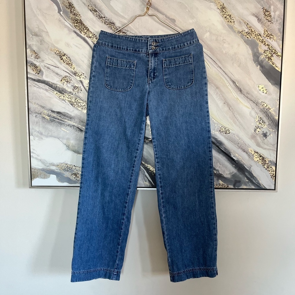 GAP Stylish Blue Straight Leg Women's Jeans size 2 (some stain‎ 🫟)